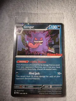 Pokemon Gengar Promo Holo Card GameStop PSA 10 Contender w/ DOUBLE SWIRL 🌀🌀 - Image 3