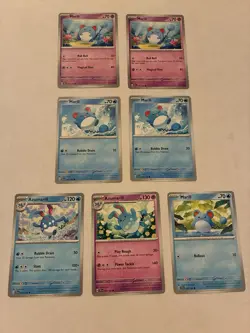 Lot Of 7 Marill and Azumarill Pokemon Cards - Image 1