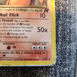 Pokemon Dark Charizard Team Rocket Rare 80 HP 21/82 English Card - Image 4