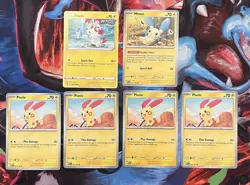 Plusle Minun Pokemon Card Lot 6x Fusion Strike Paradox Rift LP/NM Lightning TCG - Image 1