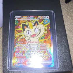 Pokemon Meowth EX 121/088 Full Art Holo EX 170 HP Basic Card - Image 1