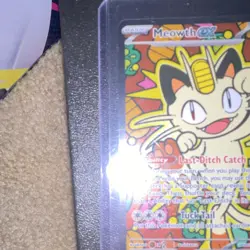 Pokemon Meowth EX 121/088 Full Art Holo EX 170 HP Basic Card - Image 5