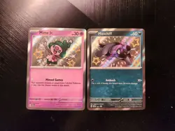 Shiny Pokemon TCG Card Lot, Mime Jr. 157/091 Maschiff promo 071/071 Holo - Image 1