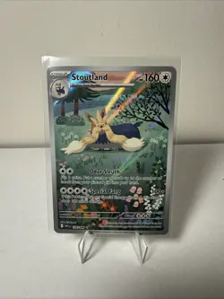 Pokemon TCG Stoutland Illustration Rare White Flare Card 156/086 NM Condition - Image 1