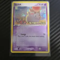 Pokemon Spoink EX Emerald Common Reverse Holo 66/106 50 HP Card 2005 - Image 1