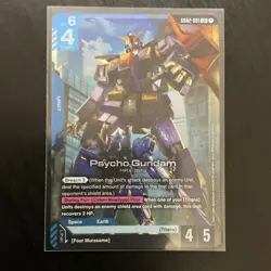 Psycho Gundam G002-001 LR Unit Gundam Card Game 5 Power 4 HP 4 Cost Bandai - Image 1
