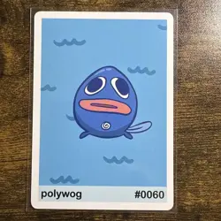 Near Mint Pookiemoot Polywog Poliwag #0060 Derp Pokemon Fan Art Card - Image 1