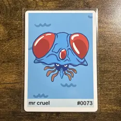 Near Mint Pookiemoot Mr Cruel Tentacruel #0073 Derp Pokemon Fan Art Card - Image 1