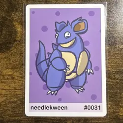 Near Mint Pookiemoot Needlekween Nidoqueen #0031 Derp Pokemon Fan Art Card - Image 1