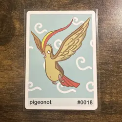 Near Mint Pookiemoot Pigeonot Pidgeot #0018 Derp Pokemon Fan Art Card - Image 1