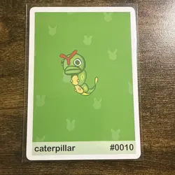 Near Mint Pookiemoot Caterpillar Caterpie #0010 Derp Pokemon Fan Art Card - Image 1
