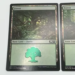 M21 Forest basic lands FOIL Set Of 3 NM 272 273 274 - Image 2