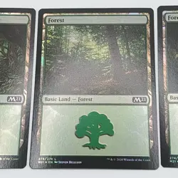 M21 Forest basic lands FOIL Set Of 3 NM 272 273 274 - Image 3