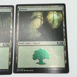 M21 Forest basic lands FOIL Set Of 3 NM 272 273 274 - Image 4