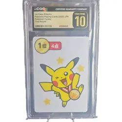 Pokemon TCG 1st Place Pikachu CGC 10 Pristine Playing Cards 2025 First Round - Image 1