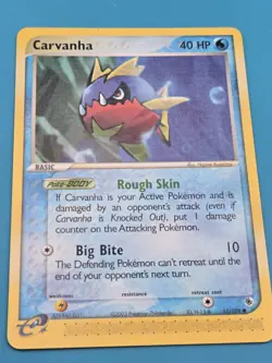 Carvanha 51/109 EX Ruby & Sapphire Pokemon TCG E Reader Card NM - Image 1