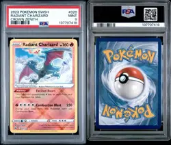 3529 Radiant Charizard 2023 Pokemon Sword & Shield Crown Zenith #020 PSA 9 Mint - Image 3