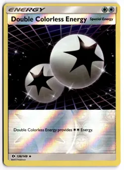 Pokemon TCG Double Colorless Energy 136/149 SM Base Set Uncommon Reverse Holo - Image 1