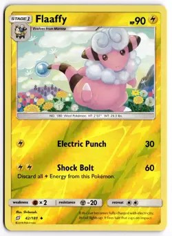 Pokemon TCG Flaaffy 42/181 SM - Team Up Uncommon Reverse Holo - Image 1