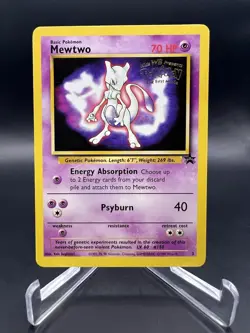 Mewtwo 3/53 Black Star Rare Promo WOTC Pokemon Card LP - Image 1