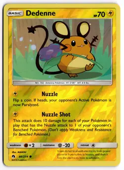 Pokemon TCG Dedenne 84/214 SM - Lost Thunder Common Reverse Holo - Image 1