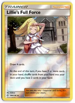 Pokemon TCG Lillie's Full Force 196/236 SM - Cosmic Eclipse Uncommon Reverse Hol - Image 1