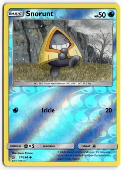 Pokemon TCG Snorunt 37/236 SM - Unified Minds Common Reverse Holo - Image 1