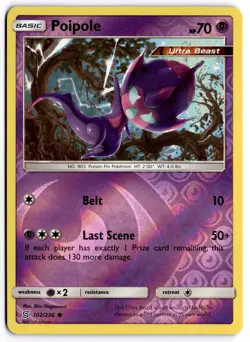 Pokemon TCG Poipole 102/236 SM - Unified Minds Common Reverse Holo - Image 1