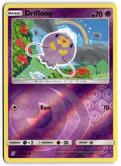 Pokemon TCG Drifloon 80/236 SM - Unified Minds Common Reverse Holo - Image 1