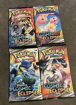 Full Art Set Pokemon TCG 2019 Cosmic Eclipse X4 Priced To Sell - Image 1