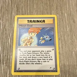 Pokemon Misty's Duel Trainer Gym Heroes 123/132 Regular Common WoTC - Image 1