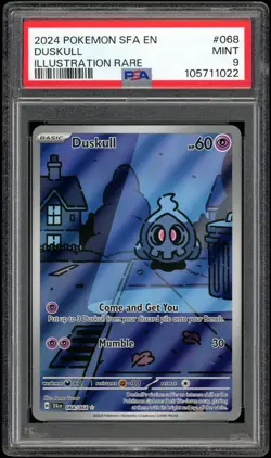 2024 Pokemon Shrouded Fable Duskull 068/064 Illustration Rare IR PSA 9 Mint - Image 1