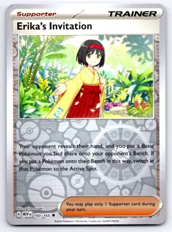 Pokemon Erika's Invitation SV: Scarlet & Violet 151 MEW Reverse Holo 160/165 NM - Image 1