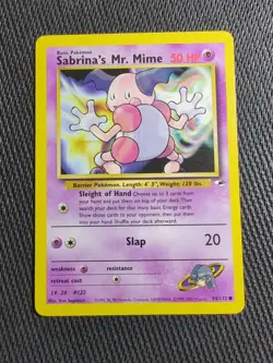 Pokemon TCG Sabrina's Mr. Mime Gym Heroes 94/132 Unlimited Common - Image 1