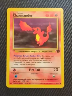 Pokemon TCG Charmander Team Rocket 50 Regular Unlimited Common NM - Image 1