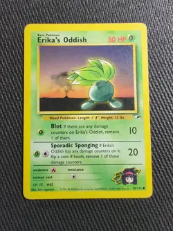 Pokemon TCG Erika's Oddish Gym Heroes 78/132 Regular Unlimited Common - Image 1