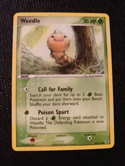 Pokemon TCG Weedle EX FireRed & LeafGreen 86 Regular Common NM - Image 1