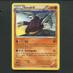 Pokemon TCG Excadrill 57/98 BW Emerging Powers Regular Rare Card EN-LP 2011 - Image 1