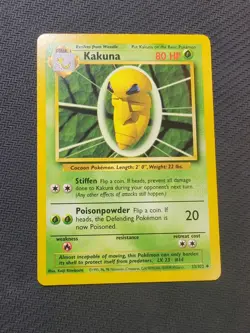 Pokemon TCG Kakuna Base Set 33/102 Regular Unlimited Uncommon NM - Image 1