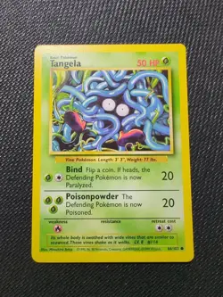 Pokemon TCG Tangela Base Set 66/102 Regular Unlimited Common NM - Image 1