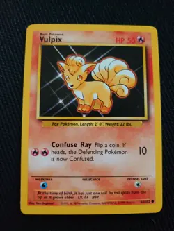 Pokemon TCG Vulpix Base Set 68/102 Regular Unlimited Common NM - Image 1