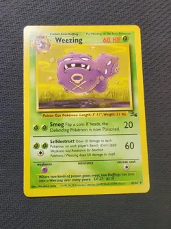 Pokemon TCG Weezing Fossil 45 Regular Unlimited Uncommon - Image 1