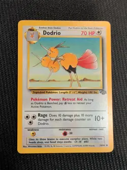 Pokemon TCG Dodrio Jungle 34/64 Unlimited Uncommon - Mitsuhiro Arita - Image 1