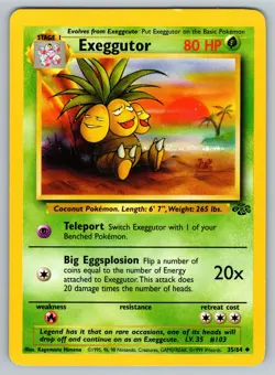 Pokemon TCG Exeggutor Jungle 35/64 Regular Unlimited Uncommon NM - Image 1