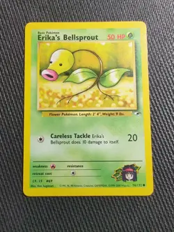 Pokemon TCG Erika's Bellsprout Gym Heroes 76/132 Regular Unlimited Common NM - Image 1