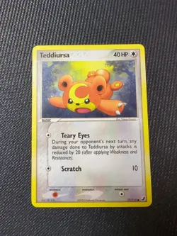 Pokemon TCG Teddiursa EX Unseen Forces 77/115 Regular Common NM - Image 1