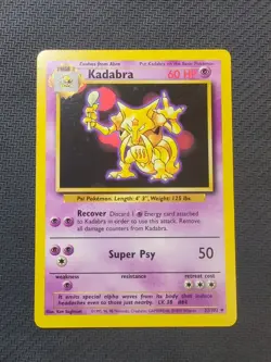 Pokemon TCG Kadabra Base Set 32/102 Regular Unlimited Uncommon - Image 1