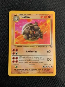 Pokemon TCG Golem Fossil 36 Regular Unlimited Uncommon NM - Image 1