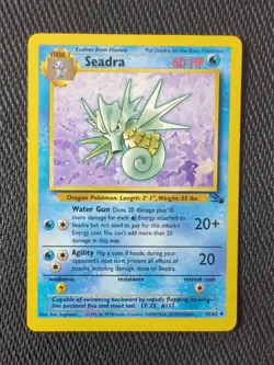 Pokemon TCG Seadra Fossil 42 Regular Unlimited Uncommon NM - Image 1