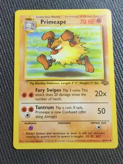 Pokemon TCG Primeape Jungle 43/64 Regular Unlimited Uncommon NM - Image 1